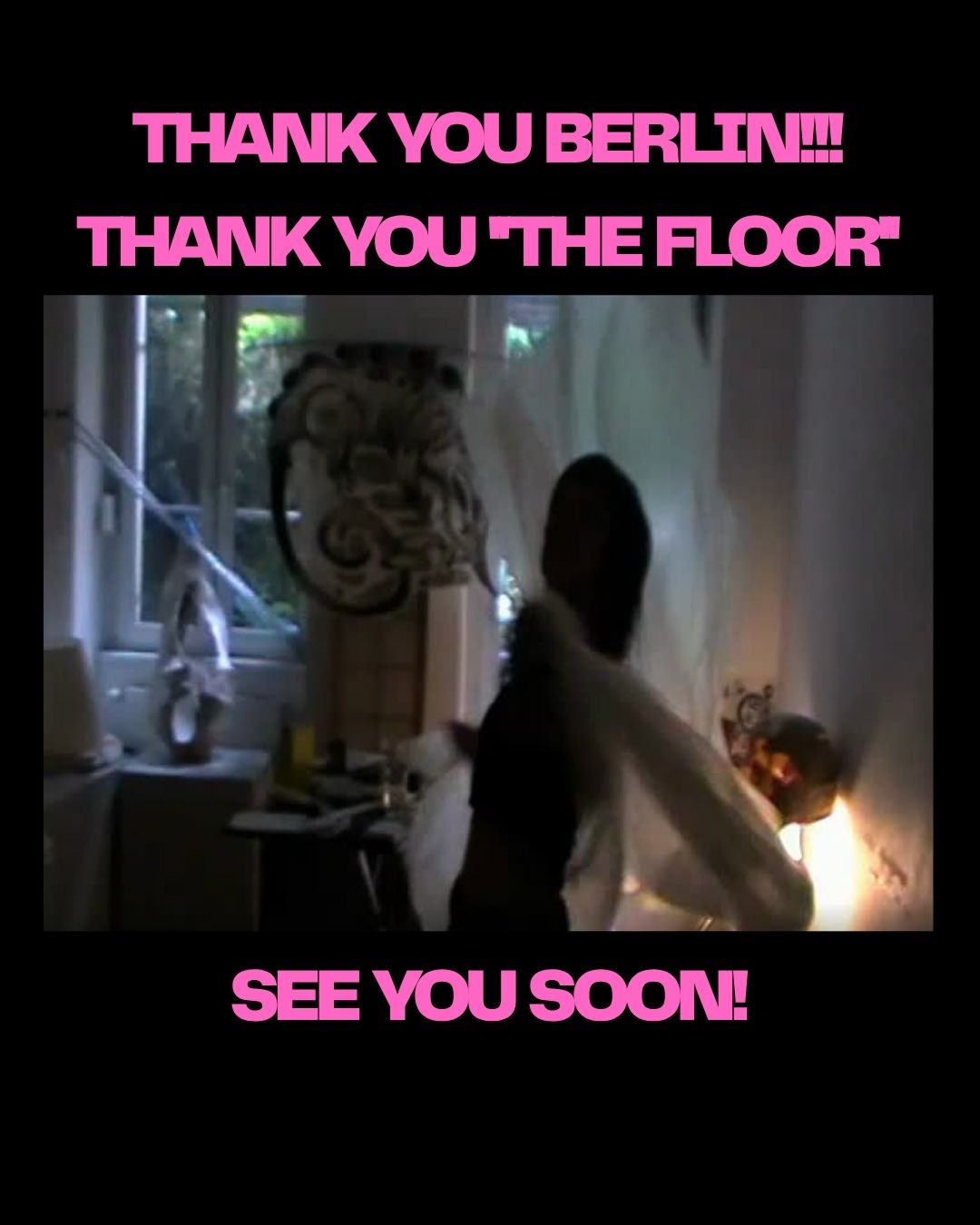 Pink Spy's Thank You Berlin page showing an artwork inside The Floor